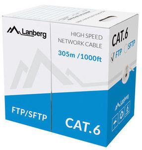 Провод Lanberg F/UTP Cat 6, Nėra, 305 м, серый цв.