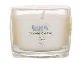 Žvakė, aromatinė Yankee Candle Clean Cotton, 7 - 10 h, 37 g, balta sp.
