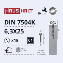 Savisriegis Haushalt, 6.3 mm x 25 mm, 15 vnt.