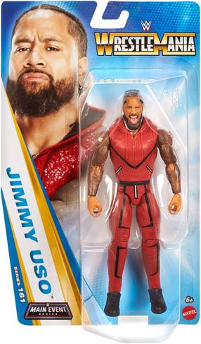 Фигурка-игрушка Mattel WWE Main Event Series Jimmy Uso JHH88, 15 см, красный цв.