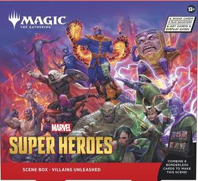 Stalo žaidimo papildymas Wizards of the Coast Magic: The Gathering Marvel Super Heroes Scene Box: Villains Unleashed, EN