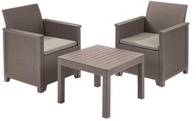 Lauko baldų komplektas Keter Elodie Balcony Set With Classic Table, rusvai gelsva sp., 2 vietų