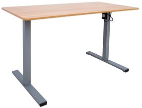 Kompiuterio stalas reguliuojamo aukščio Home4you Ergo Optimal K187013, 140 cm x 70 cm, 71 - 116 cm, medžio sp./pilka sp.