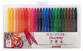 Flomasteriai Alpino Color Experience, dvipusiai, 24 vnt.