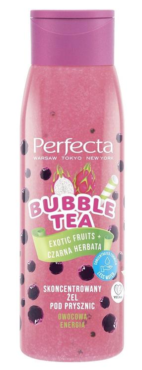 Kūno prausimosi želė Perfecta Bubble Tea Exotic Fruits + Black Tea, 400 ml