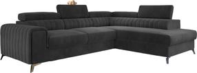 Kampinė sofa Laurence Monolith 97, tamsiai pilka sp., dešininė, 205 x 278 cm x 92 cm