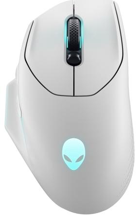 Bezvadu spēļu pele Dell Alienware AW620M, balta krās.