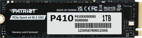 Kõvaketas (SSD) Patriot P410, M.2 2280, 1 TB
