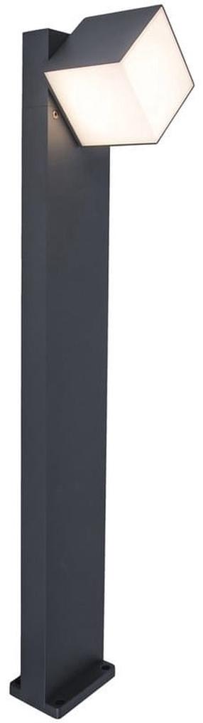 Pastatomas lauko šviestuvas Lutec Cuba, 12.2W, LED, IP54, tamsiai pilka sp., 11 cm x 75 cm