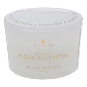 Свеча, ароматическая Atmosphera Glowy Cotton, 30 час, 440 г, белый цв.