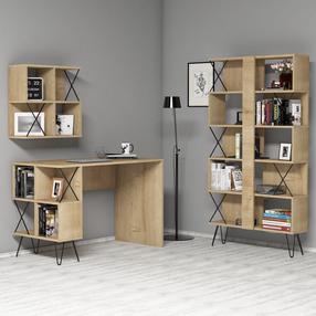 Biroja mēbeļu komplekts Kalune Design Extra 2, ozola krās., 167.3 cm x 90 cm x 22 cm