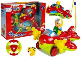 Rc lėktuvas Lean Toys, raudona sp./geltona sp./žalia sp.