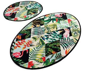 Vonios kilimėlių rinkinys Foutastic Patch 359CHL2345, įvairių spalvų, 100 cm x 60 cm