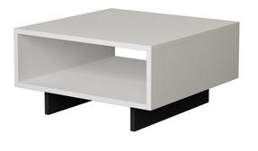 Kavos staliukas Kalune Design Hola, antracito sp./balta sp., 60 cm x 60 cm x 32 cm