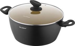 Kastrul Florina AmVegan, Ø26 cm, 4.8 l, must v.