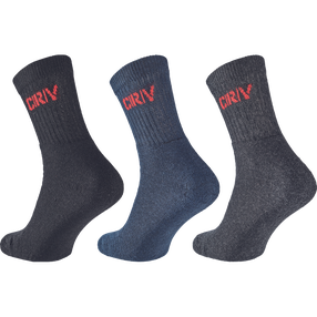 Kojinės vyrams CRV Segin 3 Pack, mėlyna sp./juoda sp./pilka sp., 45-46 dydis
