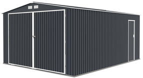 Sodo sandėliukas Kingston, 480 cm x 380 cm x 232 cm, juoda sp.