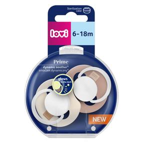 Čiulptukų rinkinys Lovi Prime Dynamic, 6+ mėn., balta sp./rožinė sp.