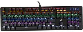 Vadu spēļu tastatūra HP GK100F, Angļu (US), melna krās.