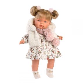 Lelle ar aksesuāriem Llorens Joelle 13852, 38 cm, balta krās.