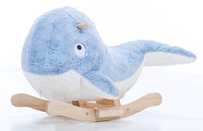 Игрушка-качалка Gerardo's Toys Whale 43422, плюшевый, синий цв.