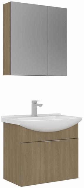 Vonios kambario baldų komplektas Kalune Design Purus 65-337, ąžuolo sp., 50 cm x 65 cm x 58 cm