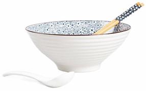 Миска Homla Salado 234632, синий цв./белый цв., 21 см, 0.8 л