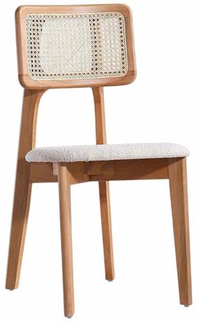 Valgomojo kėdė Kalune Design Albina 117FRF1302, matinė, natūralus, 46 cm x 45 cm x 81 cm