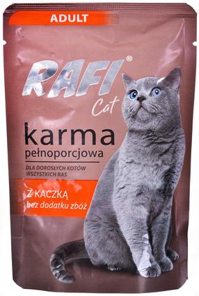 Šlapias kačių maistas Dolina Noteci Rafi Sterilised Cat, antiena, 0.1 kg
