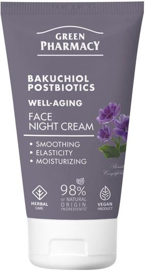 Ночные крем для лица Green Pharmacy Bakuchiol + Postbiotics, 50 мл
