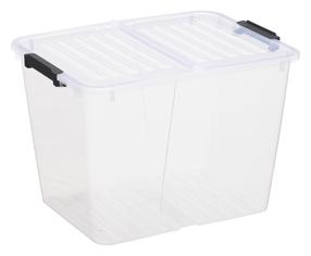 Uzglabāšanas kaste ar vāku Plast Team, 30 l, caurspīdīga krās., 43 x 33 x 30 cm