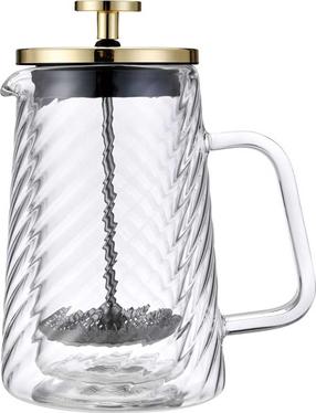 Kavinukas French Press Klausberg KB 7765, 0.35 l, skaidri sp./aukso sp./juoda sp.