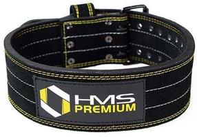 Raskejõustikurihm HMS Premium Power Belt PA3558, must v./kollane v., XL