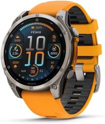 Viedais pulkstenis Garmin Fenix 8 47mm Amoled 010-02904-11, sudraba krās.