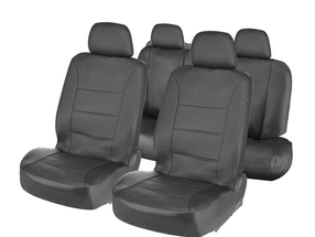 Automobilio sėdynių užvalkalas Alburnus, juoda sp., 3 vnt., Universalus