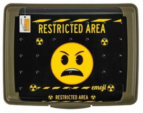 Konteiners pārtikai Carla Emoji Danger, 0.5 l, 17 cm x 13 cm, dzeltena krās./zaļa krās.