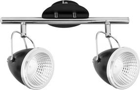 Lampa griesti Spotlight Oliver 5109204, GU10, 3000 °K, 2 x 5.5 W, melna krās./hroma krās. / melna krās.