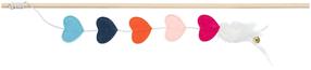 Žaislas ant pagaliuko katėms Trixie Hearts, įvairių spalvų, 48 cm