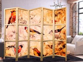 Širma Artgeist Pertvara - Bird Radio, įvairių spalvų, 225 cm x 172 cm