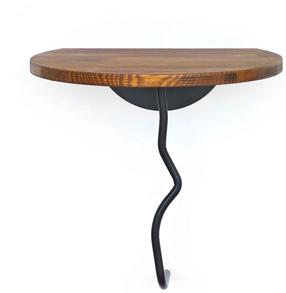 Sieninė lentyna Kalune Design Leo, juoda sp./kaštonų ruda sp., 35 cm x 35 cm