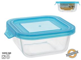 Toidukarp Kitchen&GO, 0.32 l, 13.2 cm x 11.7 cm, läbipaistev v./sinine v.