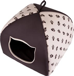 Kaķu māja Hobbydog Igloo R3, brūna krās./bēša krās., 49 cm x 49 cm