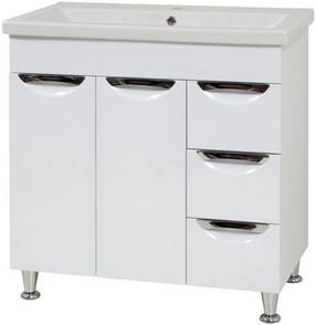 Vonios spintelė su praustuvu Sanservis Laura 80, balta, 45 cm x 80 cm x 79.7 cm