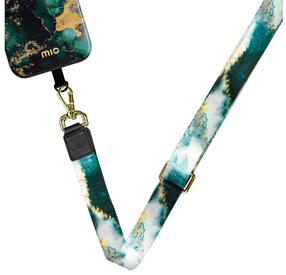 Tālruņa siksniņa Mio Lanyard Green Marble, zaļa krās., Universāla