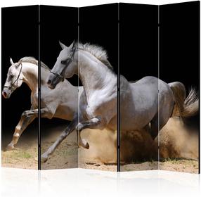 Širma Artgeist Galloping horses on the sand II, ruda sp./juoda sp./pilka sp., 225 cm x 172 cm