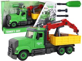 Žaislinis savivartis Lean Toys Assembly Zone Farmers Cart, raudona sp./geltona sp./žalia sp.