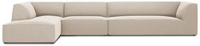 Kampinė sofa Micadoni Home Ruby 5 Seats, šviesiai ruda sp., kairinė, 366 x 180 cm x 69 cm