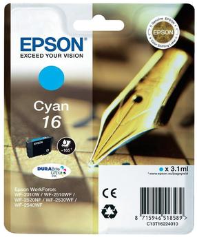 Tintes printera kasetne Epson C13T16224012, zila krās., 3.1 ml