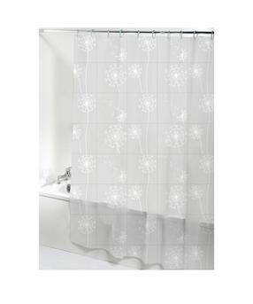 Dušas aizkars Ridder Moonflower, caurspīdīga krās./balta krās./daudzkrāsaina, 200 cm x 180 cm