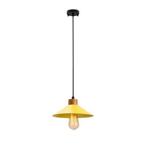 Šviestuvas kabinamas Opviq Chandelier GMN-00004, E27, geltona sp. / medienos sp.